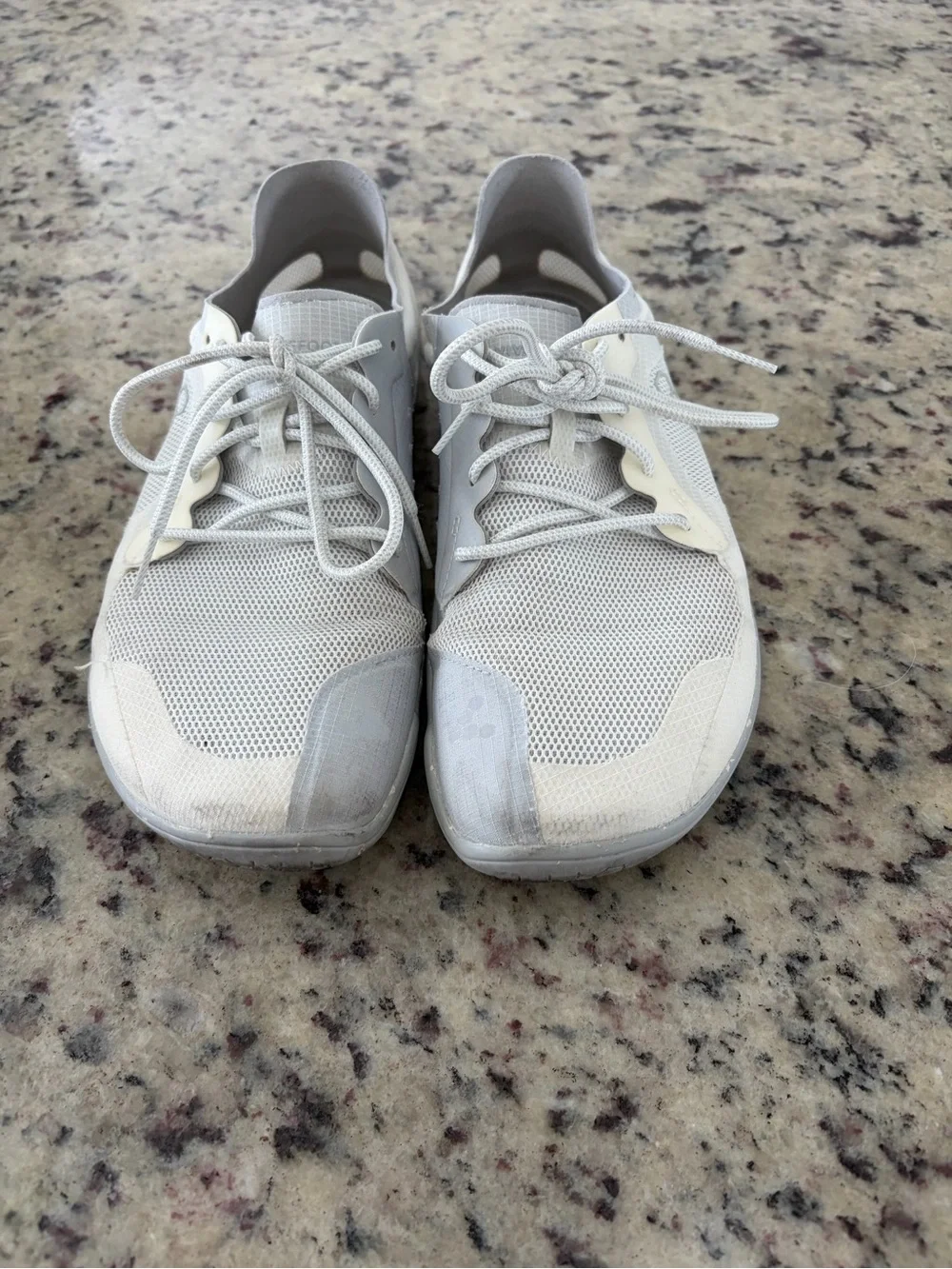 Vivo barefoot Women’s White and Light Gray Minimalist Athletic Sneakers